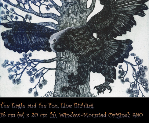 The Eagle and the Fox, Line Etching