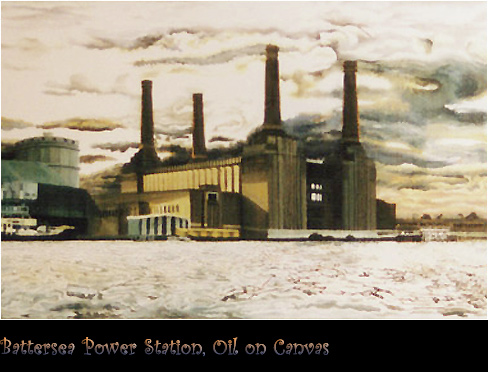 Battersea Power Station, Oil on Canvas