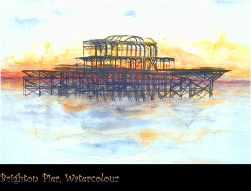 Brighton Pier, Watercolour