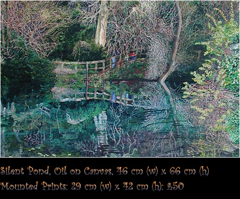 Silent Pond, Oil on Canvas